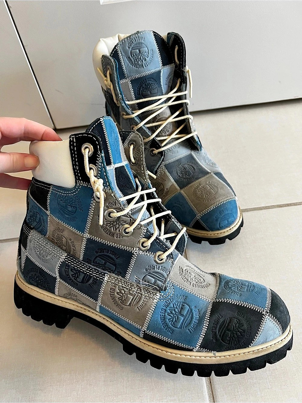 Vintage Men’s Timberland Patchwork boots